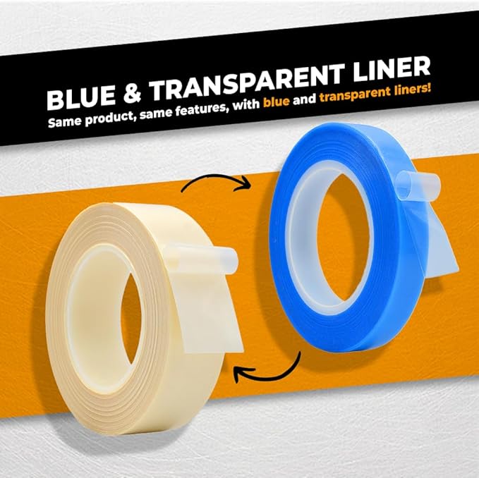 WOD SPT7A UHMW Polyethylene Transparent Film Slick Tape, 1/2 inch. x 36 yd. Aggressive Adhesive - Ideal For Squeak Reduction, Drawers, and Bearings