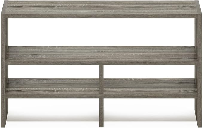 Furinno Hermite Desk Top Organizing Shelf Bookcase, French Oak | Desktop Office Organization Racks with Open Shelves, Desk Top Display Book Shelf, for Paper, Office Supplies, Magazine