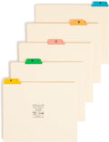 Smead Top Tab File Guides, 25 Count, Manila, 1/5-Cut Tabs, Letter Size (50180)