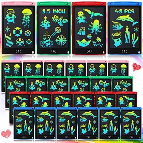 Zhehao 48 Pcs 8.5 Inch LCD Writing Tablet for Kids, Blue,Red,Green,Pink