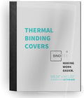 Binditek Thermal Binding Presentation Covers, 1/16 Inch Spine,Black,20 Pack | Thermal Binding Covers, 15 Sheets Capacity, Ultra Clear Front, Black Paper Back Cover, Letter Size, for Students & Coworkers