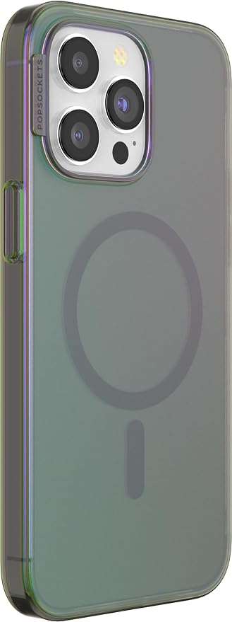 PopSockets iPhone 15 Pro Max Phone Case with MagSafe, Wireless Charging Compatible, Green - Nightshade