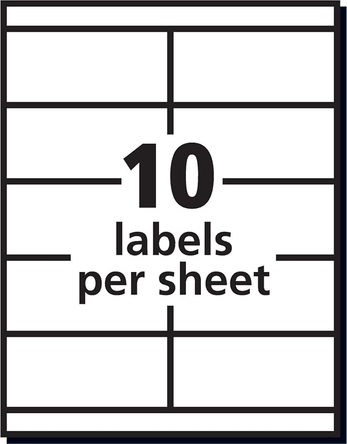 Avery Printable Shipping Labels for Copiers, 2" x 4.25", White, 1,000 Blank Mailing Labels (5352)