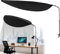 Office Cubicle Desk Shade，Portable Cubicle Light Shield and Office Shade to Block Overhead Light，Adjustable Desk Shade for Cubicle to Block Light & Reduce Glare – Essential Office Accessories（Black）
