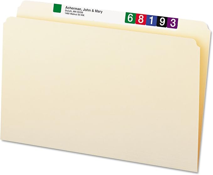 Smead File Folder, Straight-Cut Tab (Not Undercut), Legal Size, Manila, 100 per Box (15300)