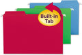Smead FasTab Hanging File Folder, 1/3-Cut Built-in Tab, Legal Size, Assorted Primary Colors, 18 Count (64153)