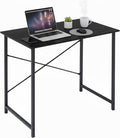 32 Inch Computer Desk, Small Writing Desk for Home Office Bedroom | 265 lb Capacity, Reinforced X-Frame, Waterproof MDF Top, Scratch-Resistant Surface, Easy Assembly, Black