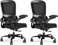 TRALT Office Chair - Ergonomic Desk Chair with Adjustable Lumbar Support, Mesh Computer Chair, Executive Chairs for Home Office Comfortable Lumbar Support Black Pack of 2