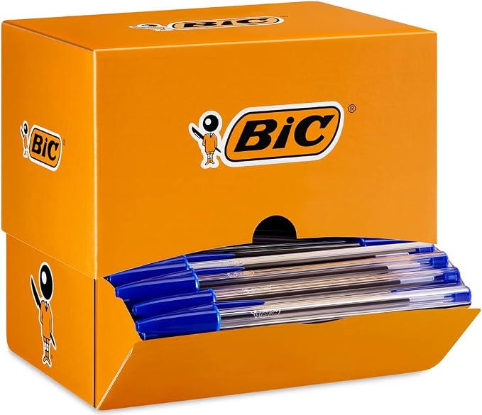 BIC Cristal Original Ball Pens Medium Point (1.0 mm) - Blue, Box of 150 [Amazon Exclusive]