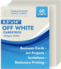 MOS Off-White Legal Cardstock Paper 8.5 x 14 Inch (60 Sheets) — Heavyweight 250 GSM Cover Stock for Certificates, Menus, Legal Documents, Crafts, Printer Compatible