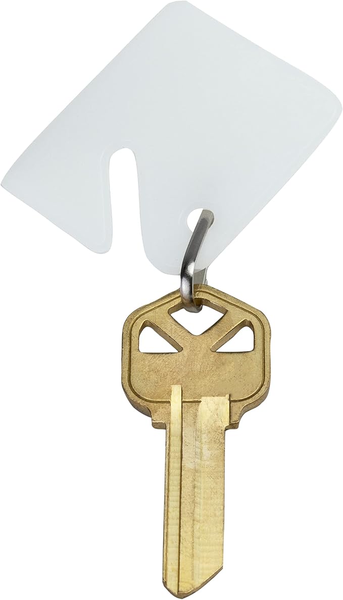 Barska Multi-Purpose Key Tags with Write-On Labels & Ring Holders - 50 White Tags