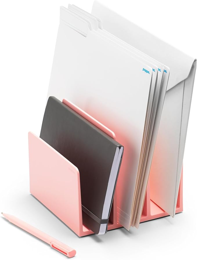 Poppin Fin File Sorter (Blush)
