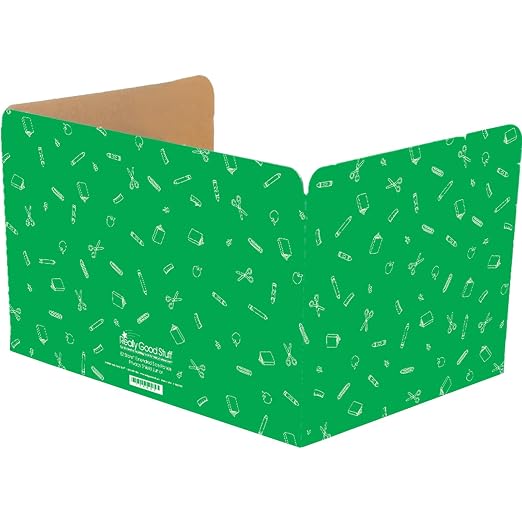 Really Good Stuff Large Privacy Shields Set of 12, Green, Matte Finish