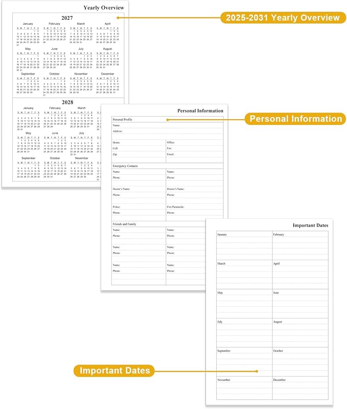 2026-2031 Monthly Planner - 60 Month PLanner Calendar from August 2026 to June 2031, 5 Year Planner 2026-2031 with Flexible Cover, Inner Pocket, Perfect for Home | School | Office, 5.8" x 8.5", Crushed Flower