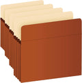 Pendaflex Expanding File Pockets,File Organizers for School,Home or Office,Letter Size,Redrope,3.5" Expansion,Reinforced with Dupont™ Tyvek® Material,Redrope,25 per Box (1524E-OX),(Pack of 4)