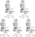 TRALT Office Chair Ergonomic Desk Chair - Gaming Chair with Lumbar Support (5, White) | 330 LBS Home Office Desk Chairs with Headrest, Reading Chair with Flip-up Armrests, Comfortable Computer Chairs (5, White)