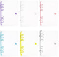 6 Pack PVC A6 Binder Transparent 6 Ring Binder Clear Soft PVC Notebook Cover Budget Planner Folder Cover with Snap Button