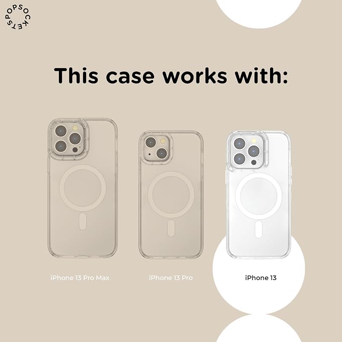 PopSockets iPhone 13 Phone Case with MagSafe- Heart Queen | Magnetic, Wireless Charging, Camera & Drop Protection, Heart, Valentines, Red, Textured