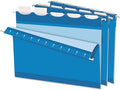 Pendaflex Ready-Tab Reinforced Hanging Folders, Letter Size, Blue, 5 Tab, 25/BX (42622)