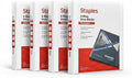 Staples 1" 3-Ring View Binder, D-Ring, White, 4/Pack