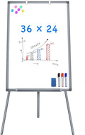 Easel Whiteboard - Magnetic Portable Dry Erase 36 x 24 Tripod Height Adjustable, 3' x 2' Flipchart Easel Stand White Board for Office (36x24 Gray)