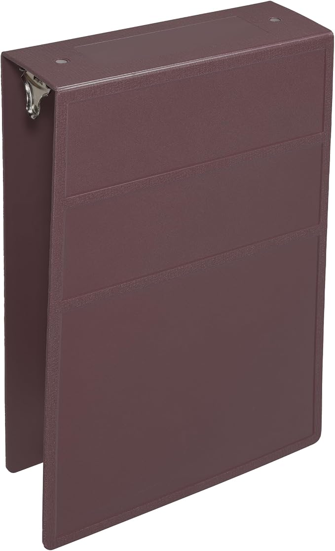 Carstens 3-Inch Heavy Duty 3-Ring Binder - Top Opening, Plum, Durable Plastic, No-Gap Rings, Waterproof Cover, No Pockets, Holds 400 US Letter Sheets, BPA-Free, Made in USA (1716-3R), Case of 12