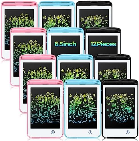 Zhehao 12 Pcs LCD Writing Tablet for Kid 6.5'' Doodle Board Drawing Tablet