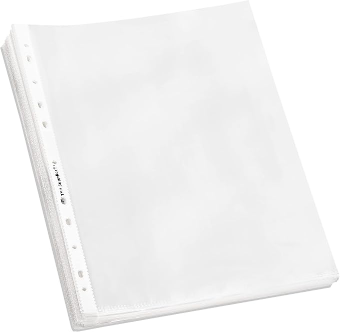 Heavy Duty Sheet Protectors 400 Pack for 3 Ring Binder, 8.5x11 Ultra Clear Glossy 11 Hole Punched Top Loading Plastic Page Protectors for School Office Supplies, Document Photo Storage
