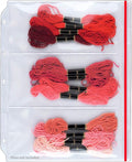StoreSMART – Multi-Pocket Zipper Binder Page for Embroidery & Cross-Stitch Floss Storage – 3 Pocket - 100-Pack - (CRFT600-3-FLOSS-100)