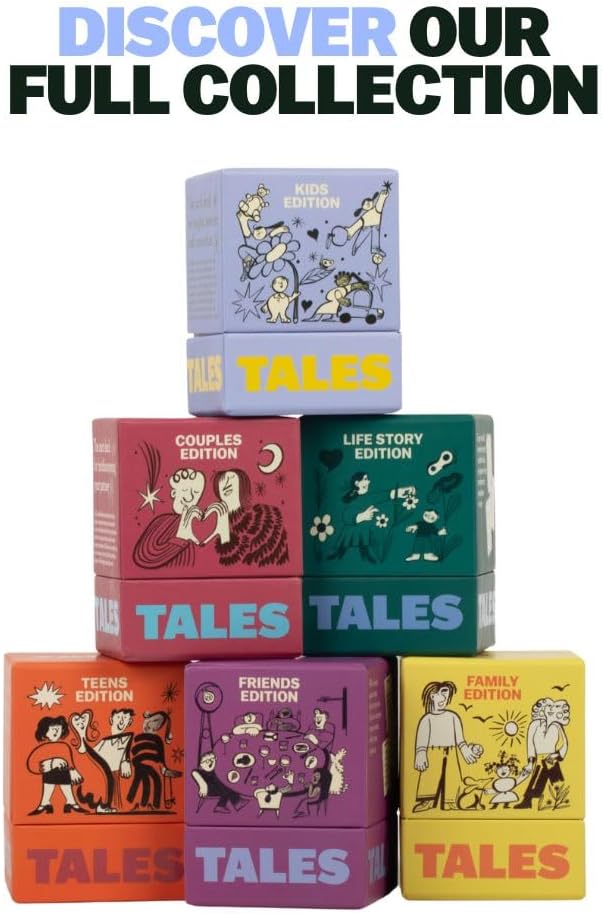 TALES Conversation Cards, Teens Edition 150 Count, Fun Family Games for Teens, Perfect for Dinners, Road Trips, Classrooms & Game Nights, Gifts & Gatherings, Conversation Starters to Spark Creativity