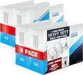 Performore 6 Inch Locking Angle D-Ring Binder Heavy Duty Poly Binder with Printed Design, Secure Locking 3 Rings, Spine Label Holder, Non-Customizable Cover, Holds 8.5" x 11" Paper (4)