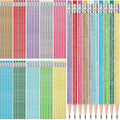 TecUnite 120 Pcs HB Pencils #2 Unsharpened Wood Cased Pencils with Eraser Hexagonal Pencil Cute Graphite No 2 Pen for Adults Gifts Exam School Office Sketching Learning (Glitter Series)