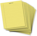 Amazon Basics Legal/Wide Ruled 8.5 x 11.75 inch Legal Pad, Canary, 72 Count (Pack of 12), 50 sheets per pad, 6 packs per carton
