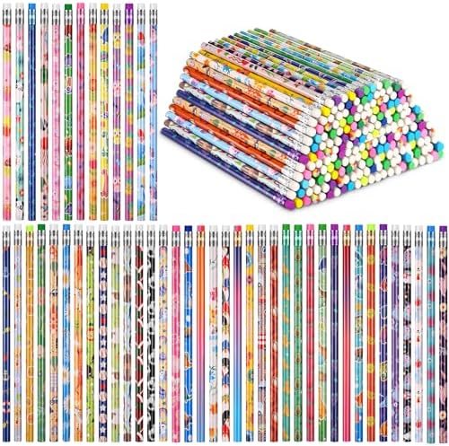 Sabary 200 Pcs Assorted Wood Pencil Bulk 50 Styles Colorful #2 HB Pencils