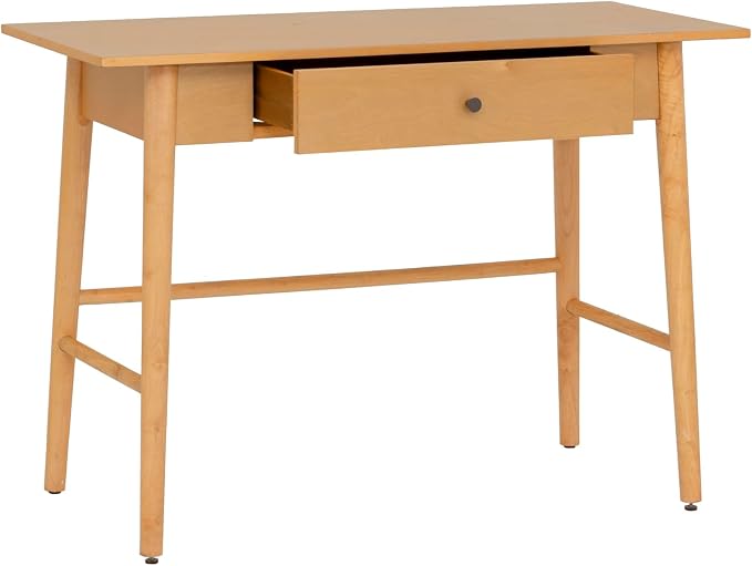 Linon Melissa Natural Wooden One Drawer Writing Desk