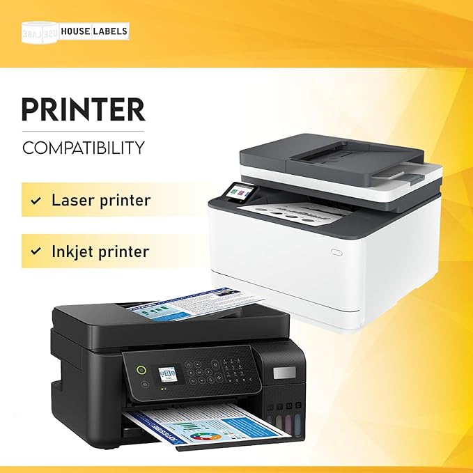 HOUSELABELS 4-up Shipping Labels (3-1/2" x 5") for Laser and Inkjet Printers, 50 Sheets
