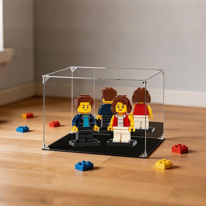 Display Case for Collectibles Assemble Clear Acrylic Box Alternative Glass Case for Display Action Figures Home Storage Organizing Toys (Internal dim 15.3X11.5X11 inch)