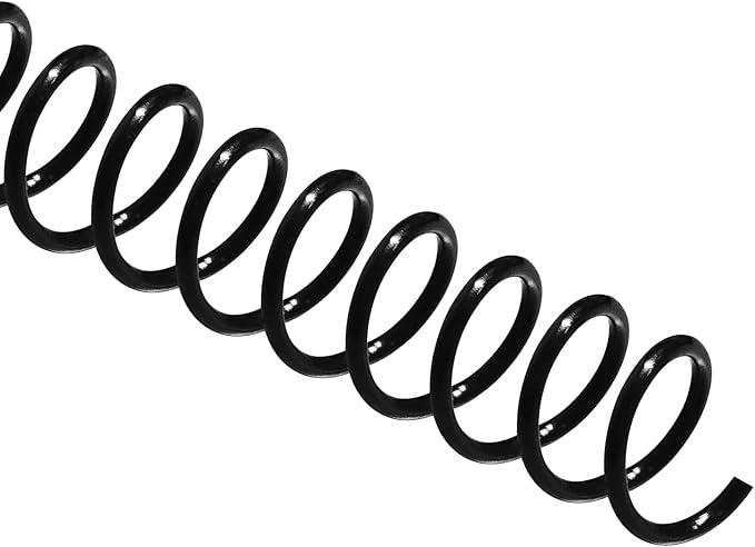 TOTiyea 100 Pack Spiral Binding Coils,12mm,4:1 Pitch 90 Sheet Capacity | Spiral binding coils,Black,can be used with letter size (8.5x11") or A4 size paper (8.3x11.7"),bound projects can lay flat