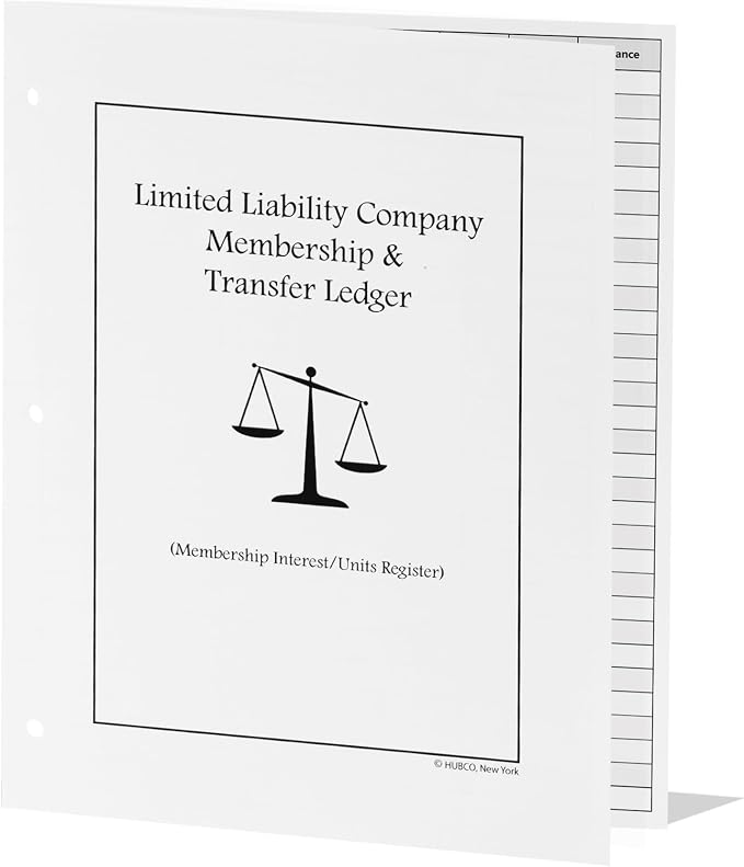 LLC Kit (Blue) - Binder, Slipcase, Operating Agreement, Membership Certificates & Customizable Index Tabs