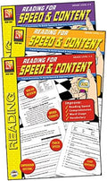 Remedia Publications REM1043 Reading for Speed & Content 3-Book Set Grade 0.79" Height, 8.66" Wide, 11.26" Length (Pack of 3)