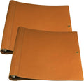 Teling 2 Pcs Leather 3 Ring Binder Holds 8.5 x 11 Inch Paper Binder Organizer Vintage Faux Leather Portfolio Folder Planner for Office Home Document Photo Diary Supplies (Antique Brown)