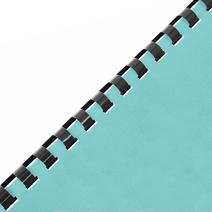 Binditek Plastic Binding Comb Spines, 7/8 Inch, 19 Ring, Black, 50 Pack | Plastic Binding Combs, 7/8 Inch Diameter, 190 Sheet Capacity, for Letter Size, for Students and Coworkers