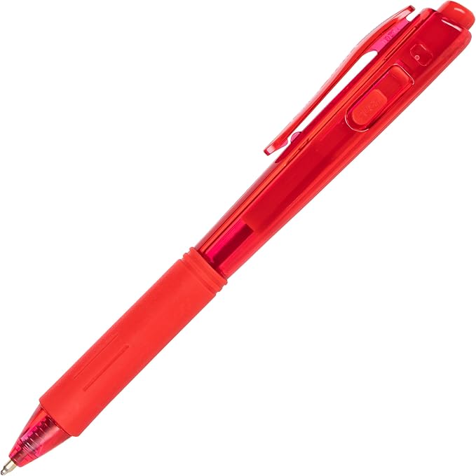 Pentel WOW! Ballpoint Pen, (1.0mm) Medium Line, Red Ink, Pack of 60, Canister (BK440PC60B)