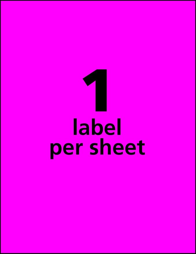 Avery Neon Shipping Labels, Laser Printable, Assorted: Green, Pink, Yellow Labels, 15 Total (5975) (Pack of 5)