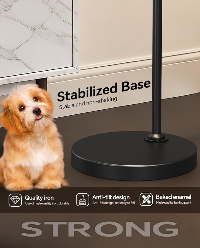 67" Industrial Floor Lamp with Wood & Black Metal Shade, Modern Standing Lamp, Rustic Farmhouse Tall Lamp for Living Room Bedroom Office, 2700K Bulb & Foot Switch Included (Black+ Wood-FL-2522)