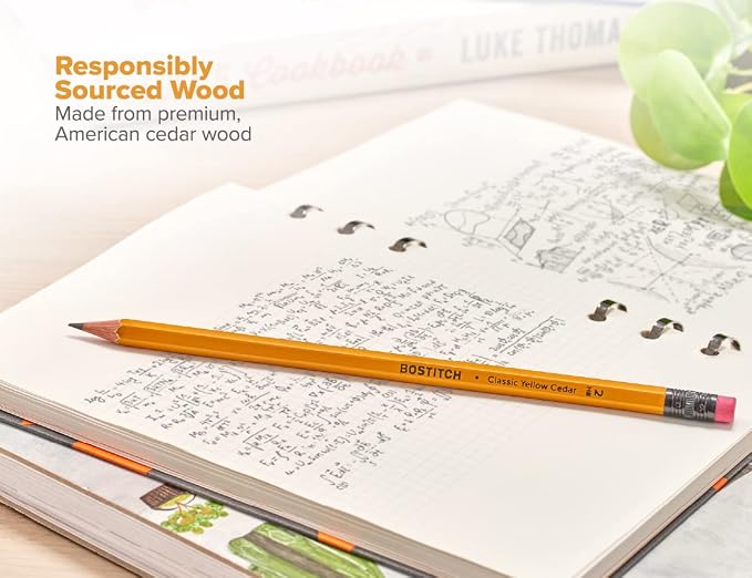 Bostitch Office Premium #2 Pencils, American Cedar Wood, Pre-Sharpened, HB Graphite, 1 Count (Pack of 288)