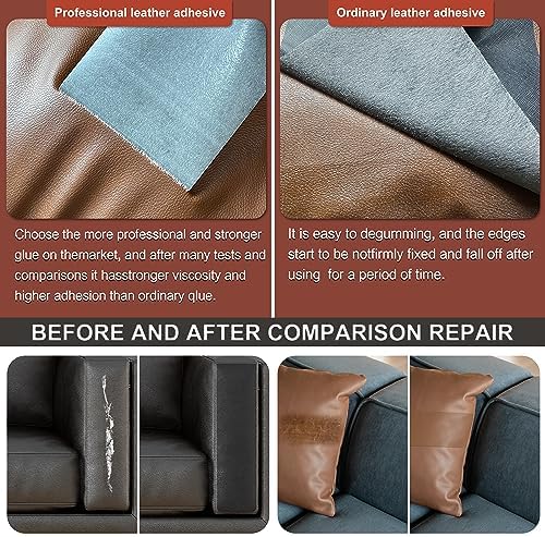 Besezx Leather Repair Patch Tape Kit, Self Adhesive Leather Repair for Furniture, Couch, Sofa, Car Seats,Office Chair,Vinyl Repair Kit.3.1inx60in