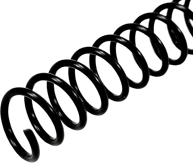 RAYSON 7/16" Plastic Spiral Binding Coils, 11.1mm Diameter, 4:1 Pitch, 80 Sheet Capacity, Black Coil Binding Spines for Business & School Use, 100 Pack