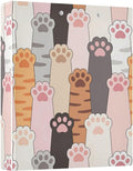 3 Ring Binder Cat Paw Prints 1.5" Round Ring Binders View Binder with 200 Sheet for Kids School Supplies Women Men Office, 1 Pack