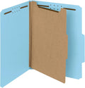 Smead 100% Recycled Pressboard Classification File Folder, 1 Divider, 2" Expansion, Letter Size, Blue, 10 per Box